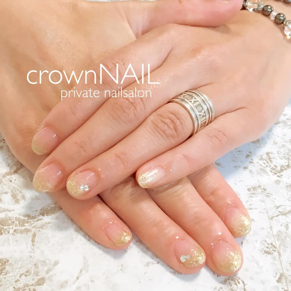 ネイル グラデーション ラメ(グリッター) ラメグラデーション ensowa✱laf NAILのネイルデザイン
