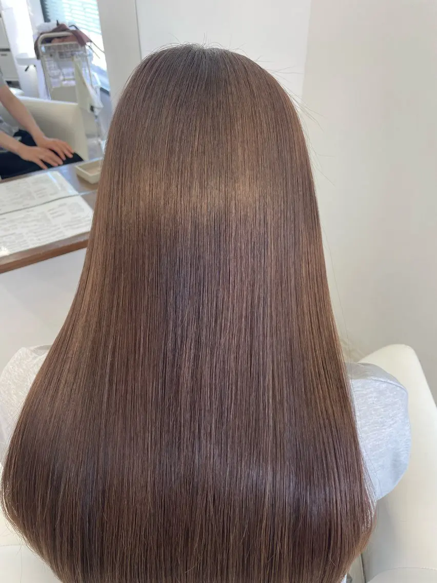 ロング カット ヘアカラー 縮毛矯正 トリートメント SHO担当髪質改善 東加古川アーティブのヘアスタイル