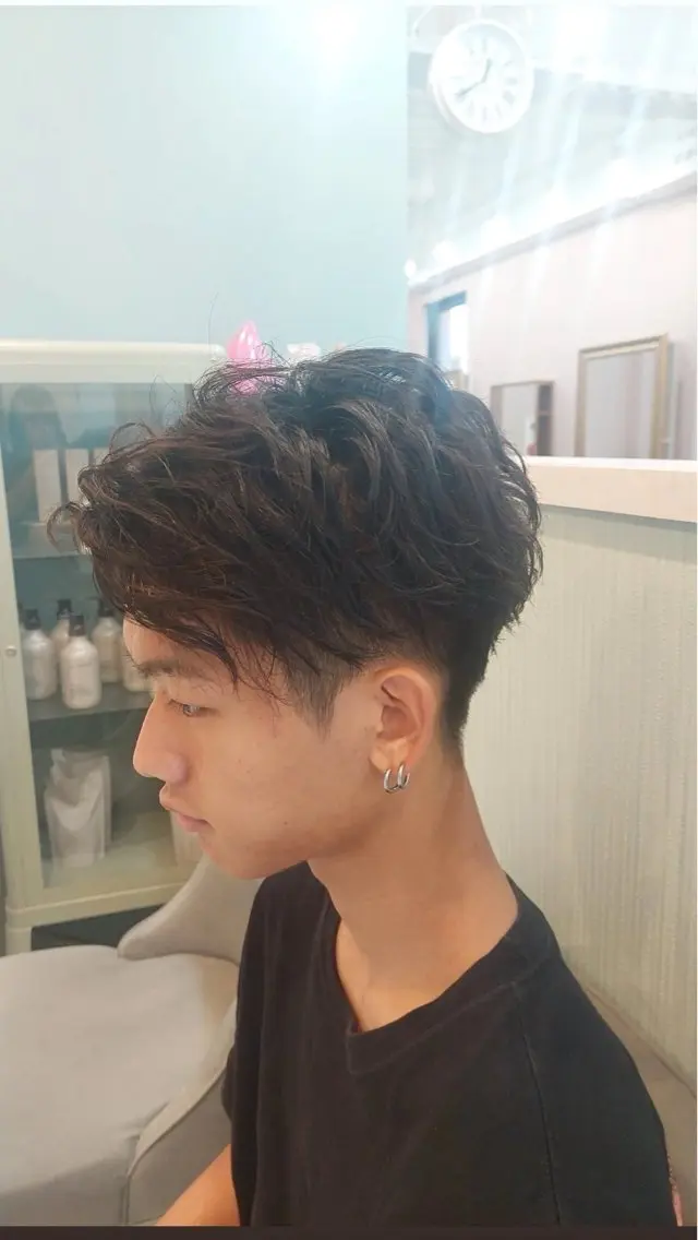 ショート パーマ メンズ Agu hair 浅原 心のヘアスタイル