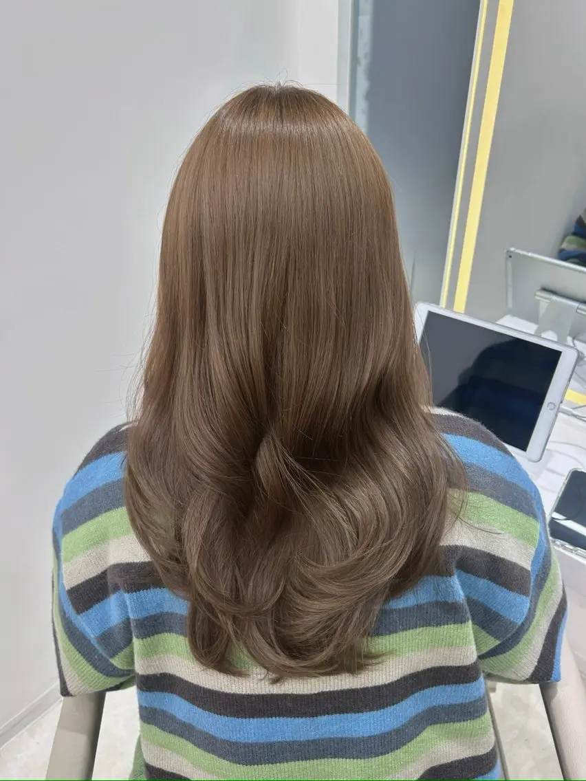 ロング カラー カット ヘアカラー トリートメント ダブルカラー髪質改善 /Annaのヘアスタイル