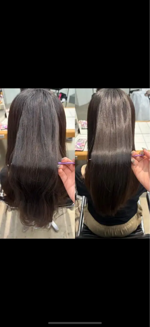 ロング 縮毛矯正 かすみ/名駅徒歩5分 /カットモデルのヘアスタイル