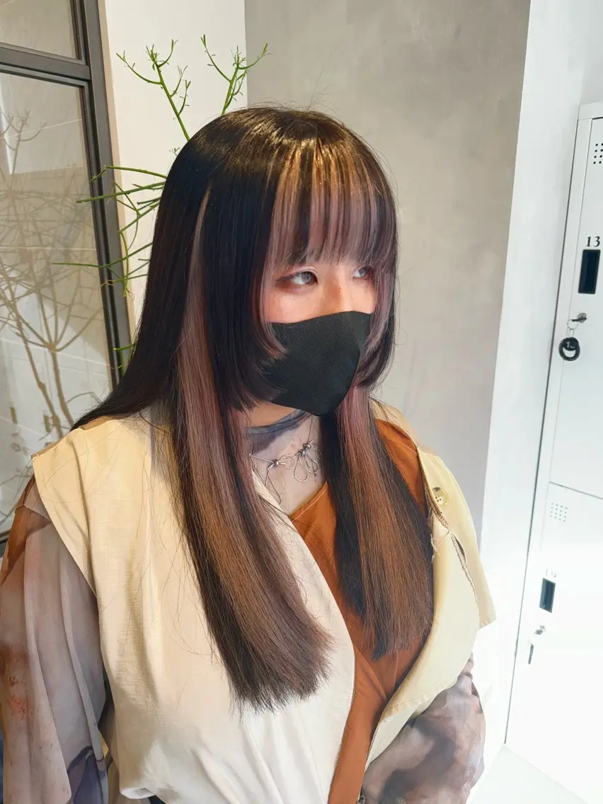 カラー ミストバング ブリーチ フェイスフレーミング カット ヘアカラー トリートメント 透明感カラー✨艶髪 制作🌱山根あゆみのヘアスタイル