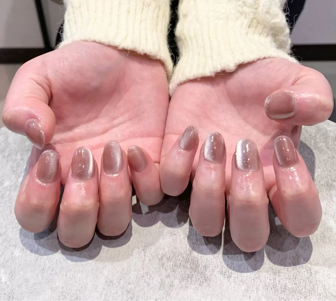ネイル 長さ出し ワンカラーネイル ハンドネイル ecrin 💎 mayuのネイルデザイン
