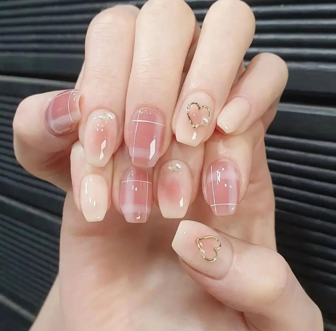 ネイル 韓国ネイル 持ち込み ニュアンスネイル ネイルチップ ハンドネイル RINN ANA.CHUOのネイルデザイン