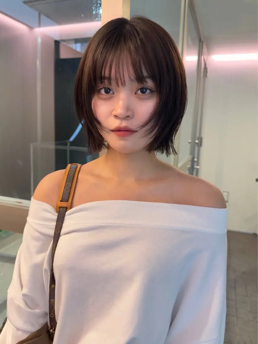 ショート ボブレイヤー ボブ レイヤーカット カット ヘアカラー ボブ/似合わせ レイヤーcocomoのヘアスタイル