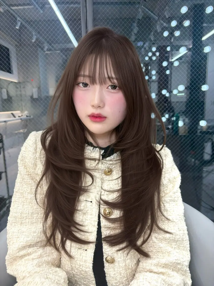 ロング ロング カット ヘアカラー トリートメント 谷川が作る熊本1🥇 レイヤーカットのヘアスタイル