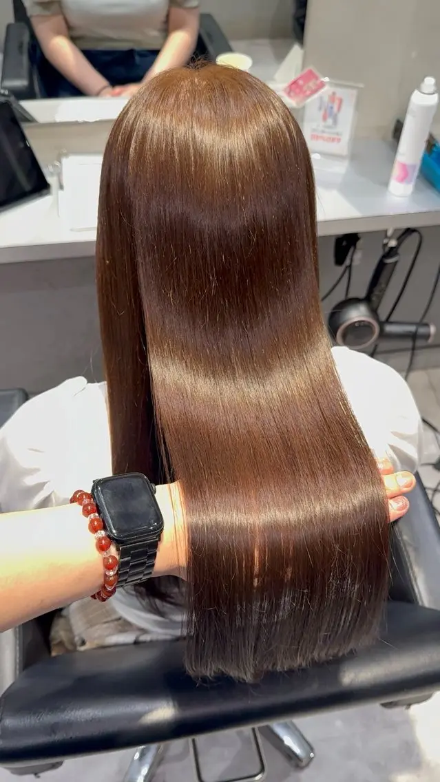 ロング カット ヘアカラー トリートメント エクステ× 前髪,顔周り そうまのヘアスタイル