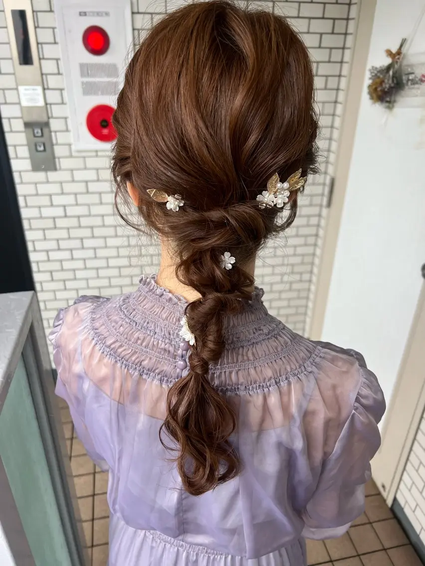 ヘアアレンジ ヘアセット 大人可愛いヘアメイク 💋🧚♀️しずかのヘアスタイル