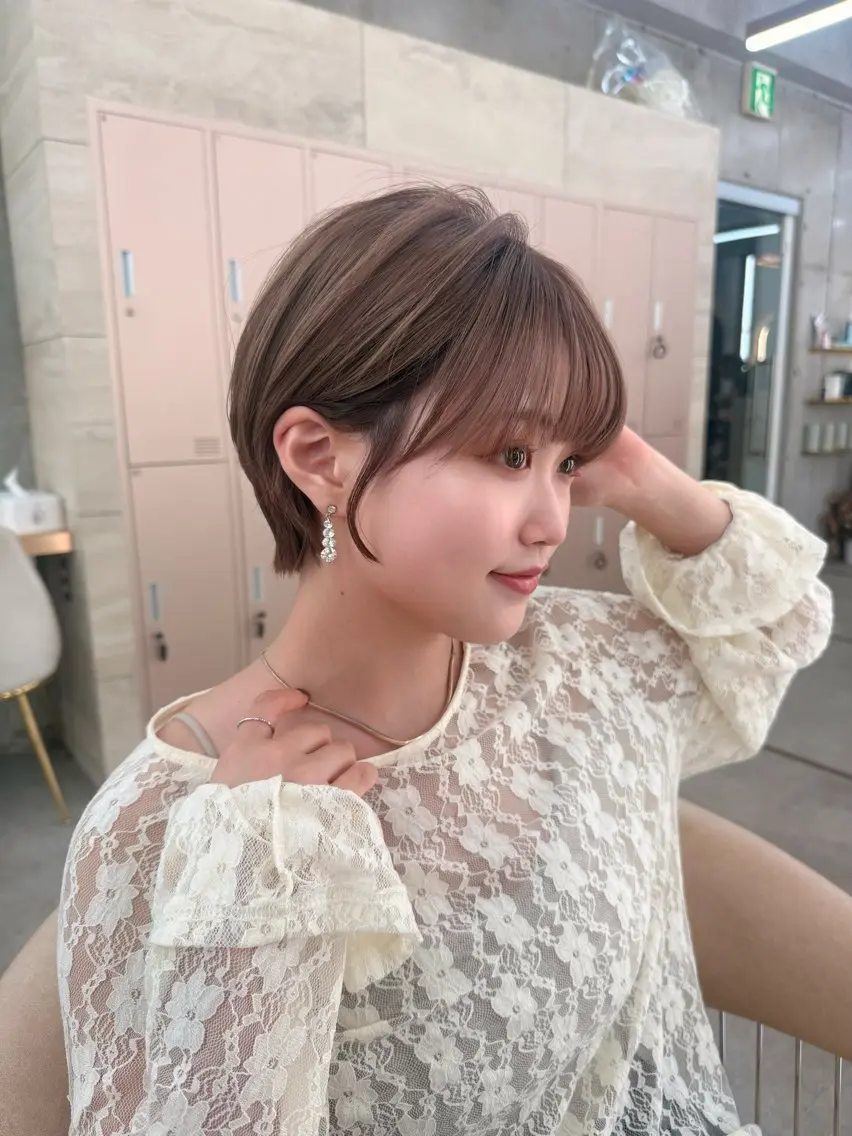 ショート カット ヘアカラー トリートメント 透明感✨髪質改善 🦋村松優斗のヘアスタイル