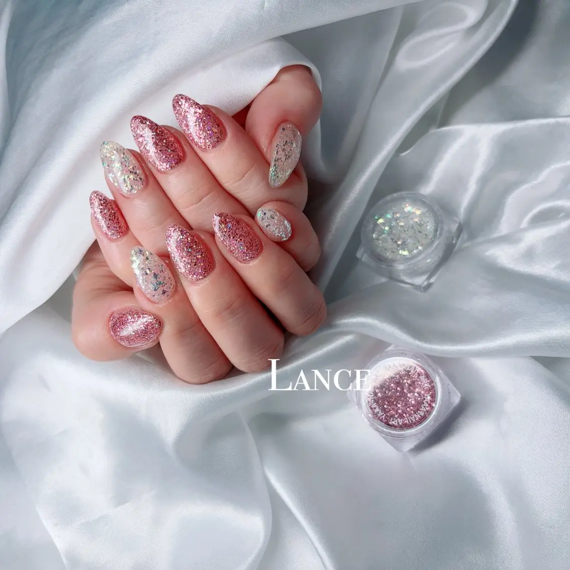 ネイル オーロラネイル フットネイル キラキラネイル 韓国ネイル マグネットネイル ハンドネイル Lance nailのネイルデザイン