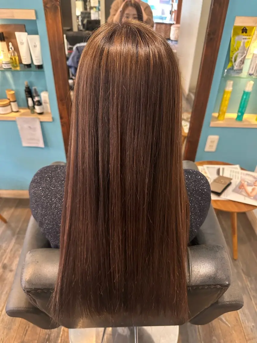 ロング カラー ヘアカラー 安達 望のヘアスタイル