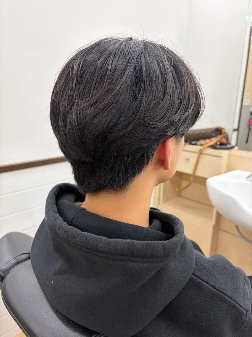 ミディアム パーマ メンズ カット パーマ 松澤 侑哉のヘアスタイル