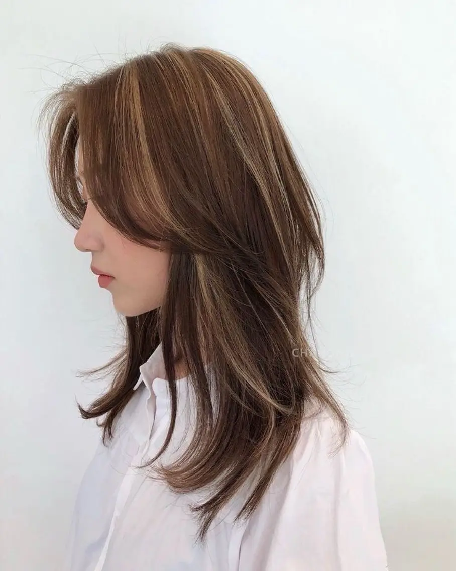 カラー ハイライトカラー ヘアカラー 透明感カラー／ オシャレヘア／まりなのヘアスタイル