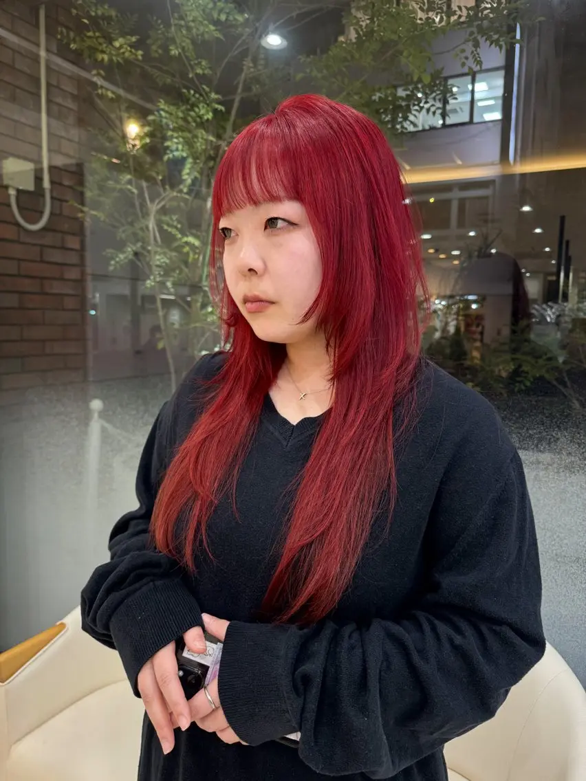セミロング カラー ハイレイヤー レイヤーカット Seeknext // Rukaのヘアスタイル