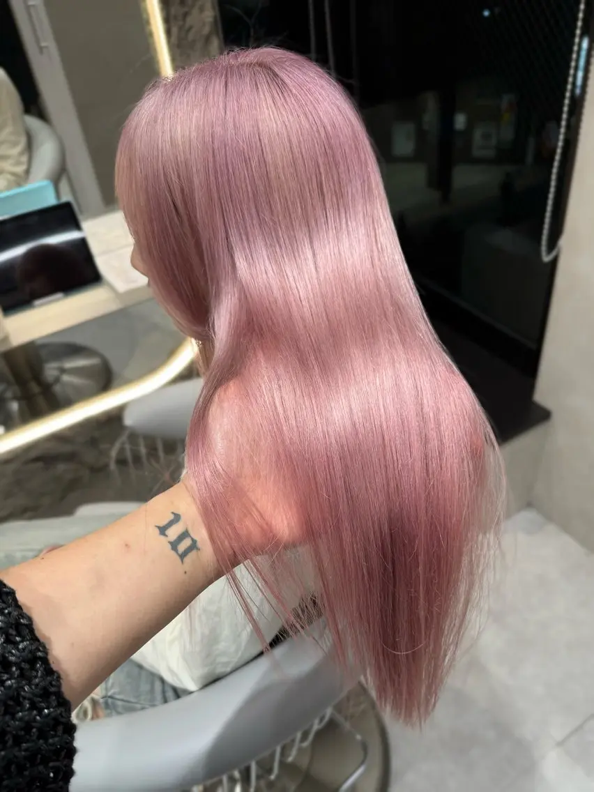 セミロング カラー ヘアカラー トリートメント Aster 店長 れおんのヘアスタイル