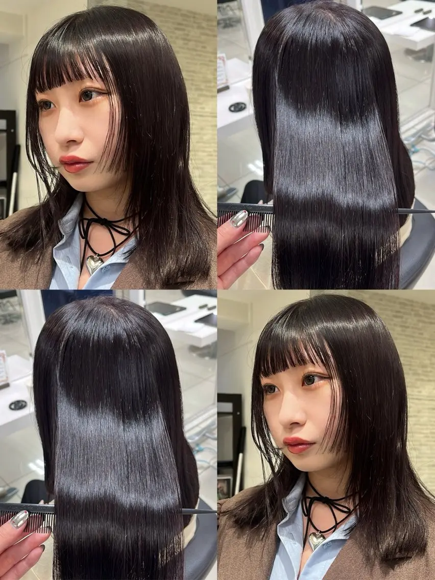 ロング カラー カット ヘアカラー トリートメント ヘッドスパ デザインカラー✧ 透明感カラーリノのヘアスタイル