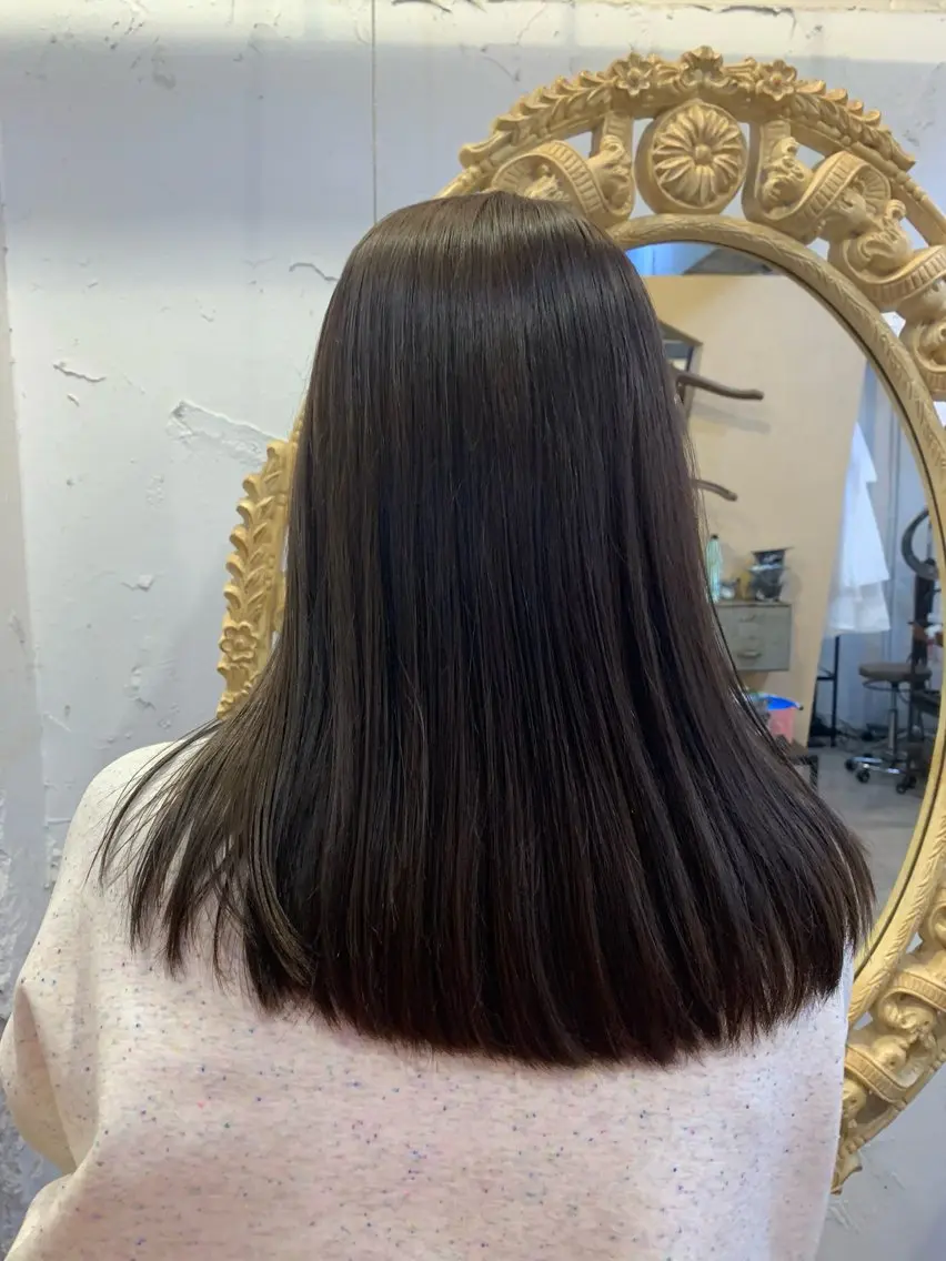 セミロング カラー 透明感カラー/渋谷 chisaのヘアスタイル