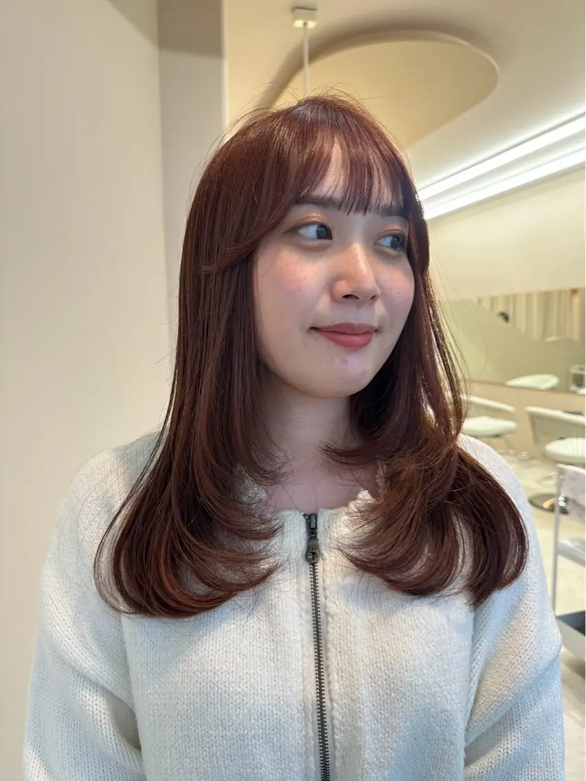 カラー ヘアカラー rilliant 胡桃のヘアスタイル
