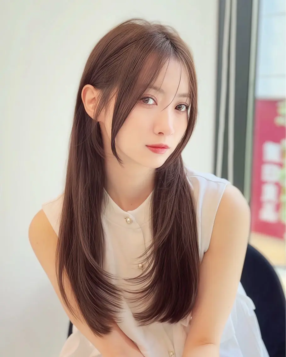 🌈人気No2🌈うる艶カラー+韓国風カット+ 3stepトリートメントの写真