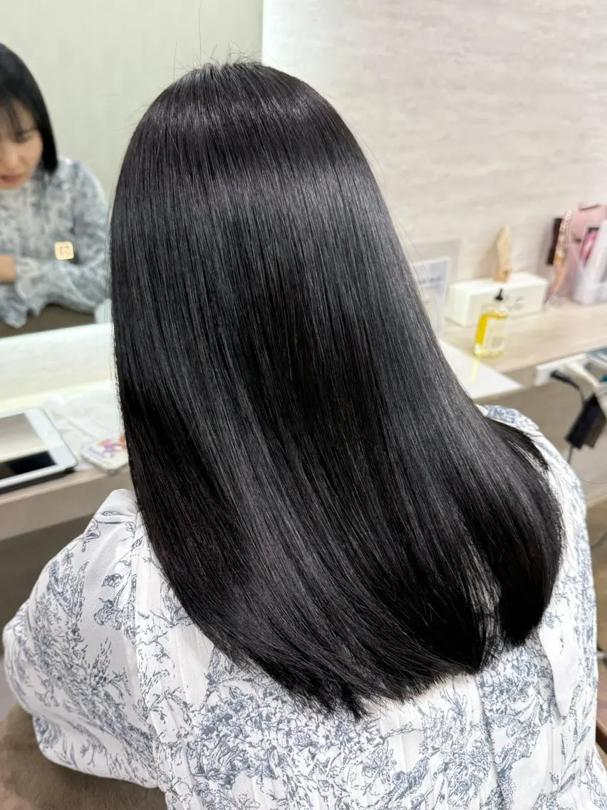 ミディアム カラー 髪質改善 トリートメント カット ヘアカラー トリートメント 縮毛矯正/ /関内/あべももこのヘアスタイル