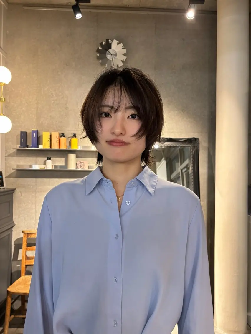 ショート カラー 透明感カラー ハイライトカラー ハイライト ヘアカラー GAKU/表参道/ ボブカットのヘアスタイル