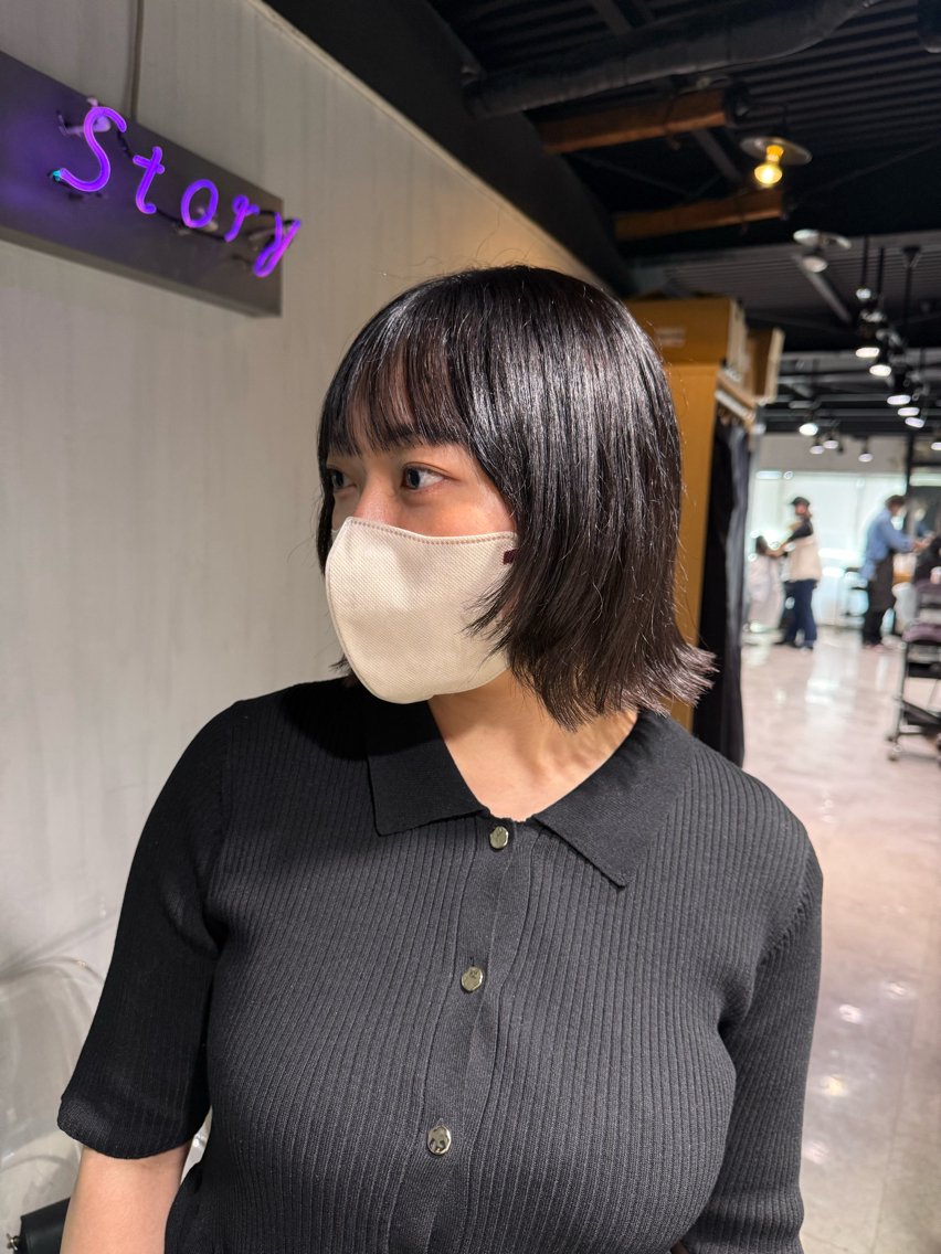 ショート カラー カット ヘアカラー NANAMI🩵 大人可愛い韓国ヘアのヘアスタイル