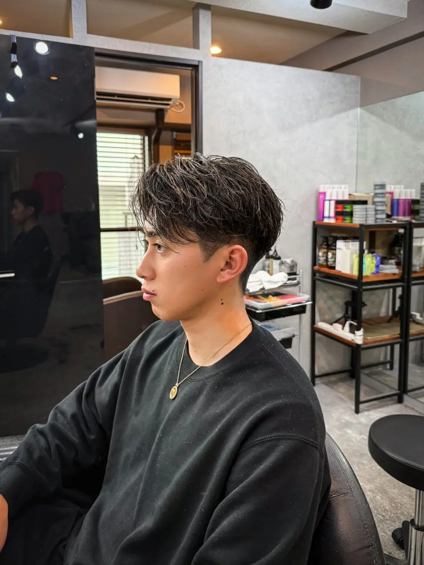 ショート カラー パーマ ヘアアレンジ メンズ メンズパーマ ニュアンスパーマ カット パーマ 【メンズ専門美容師】 NUMBER.12のヘアスタイル