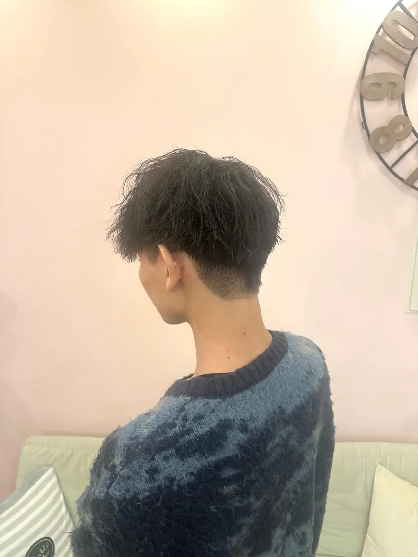 ショート パーマ メンズ カラーモデル0円/ 🎀Nanaseのヘアスタイル