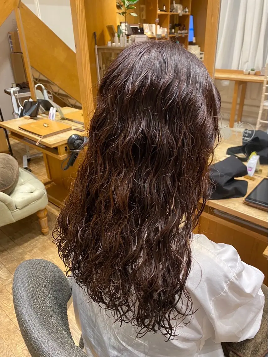 ミディアム パーマ ミディアムパーマ ボブ 解田彩奈/ stylistのヘアスタイル