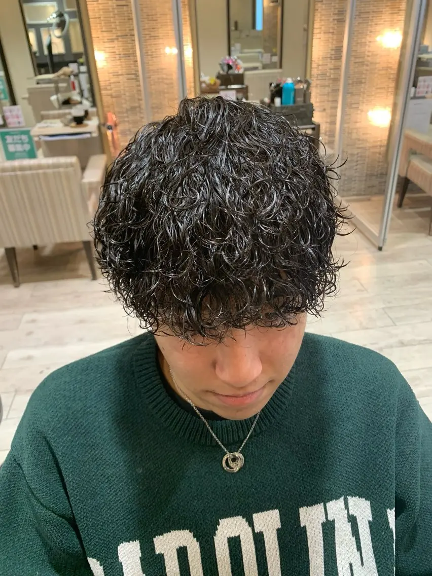 メンズ限定✨メンズカット＆波巻きパーマ+トリートメントの写真