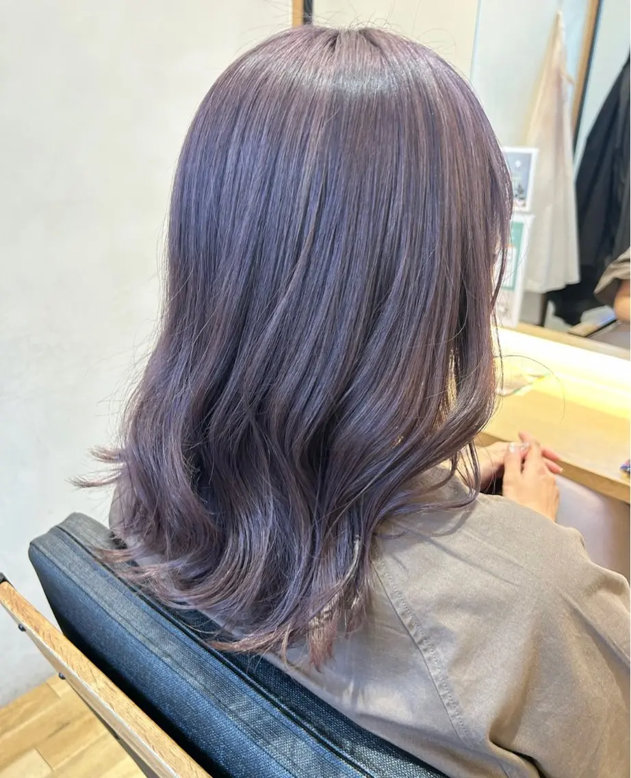 セミロング カット ヘアカラー ゆうき あすかのヘアスタイル