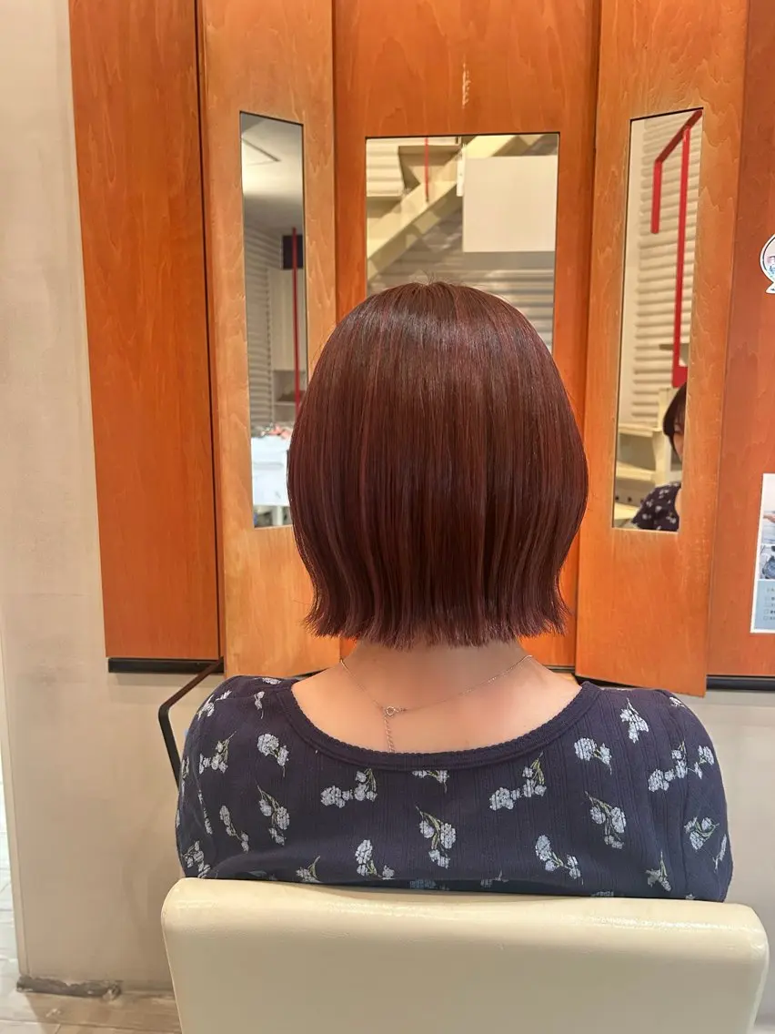 カラー レッドカラー cutforyou 真愛のヘアスタイル