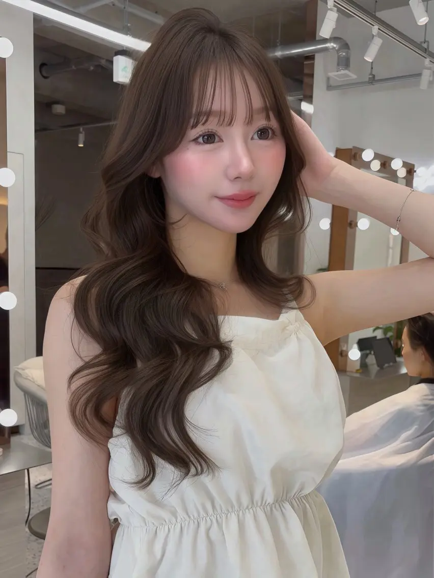 ロング カラー ヘアアレンジ ベージュカラー ブリーチ 透明感カラー ブリーチなしカラー 髪質改善 カット ヘアカラー トリートメント 【博多髪質改善】 吉村 清志のヘアスタイル