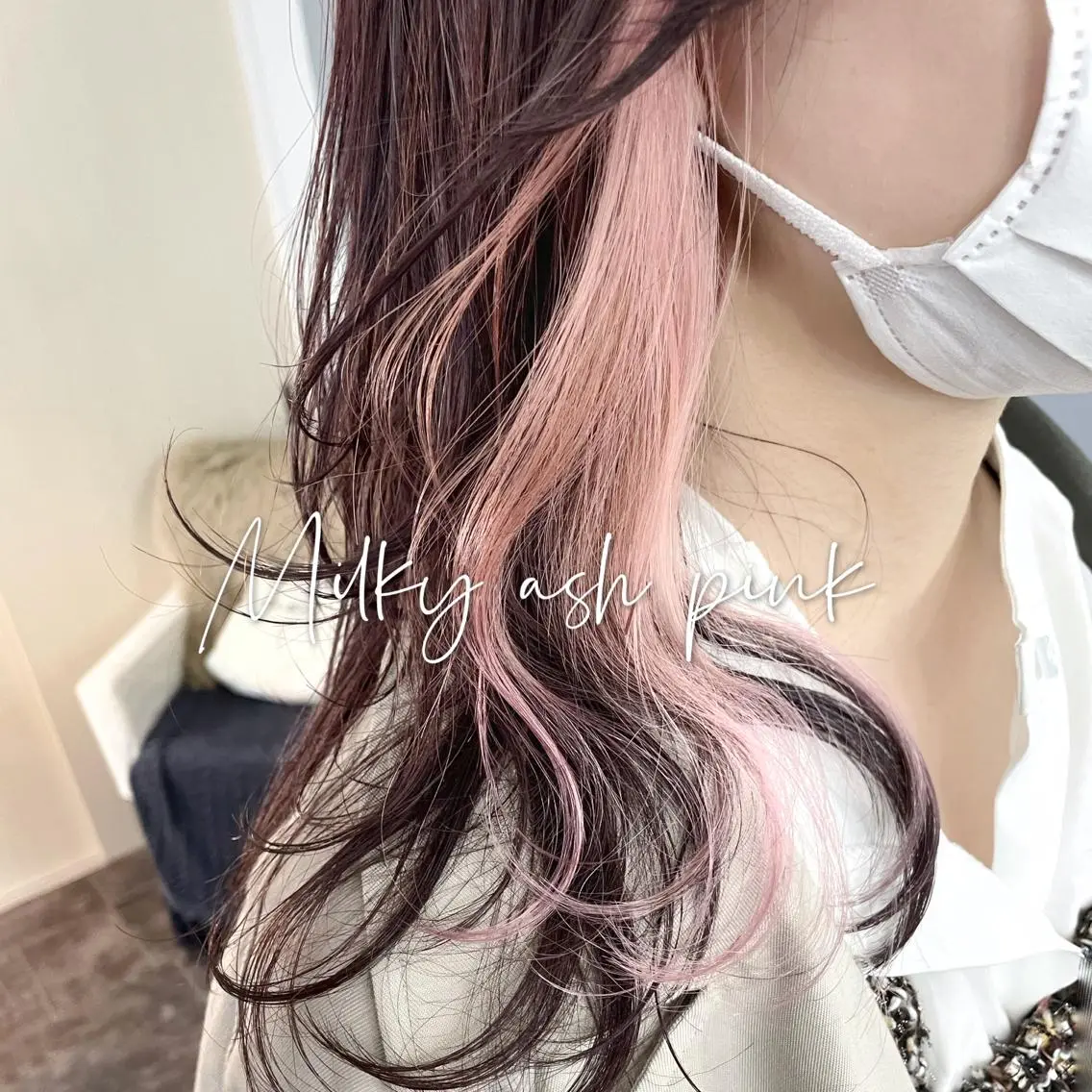 セミロング カラー ブリーチ ハイトーンカラー インナーカラー ピンクカラー 【 DIPTH 】 代表コウキ🥇のヘアスタイル