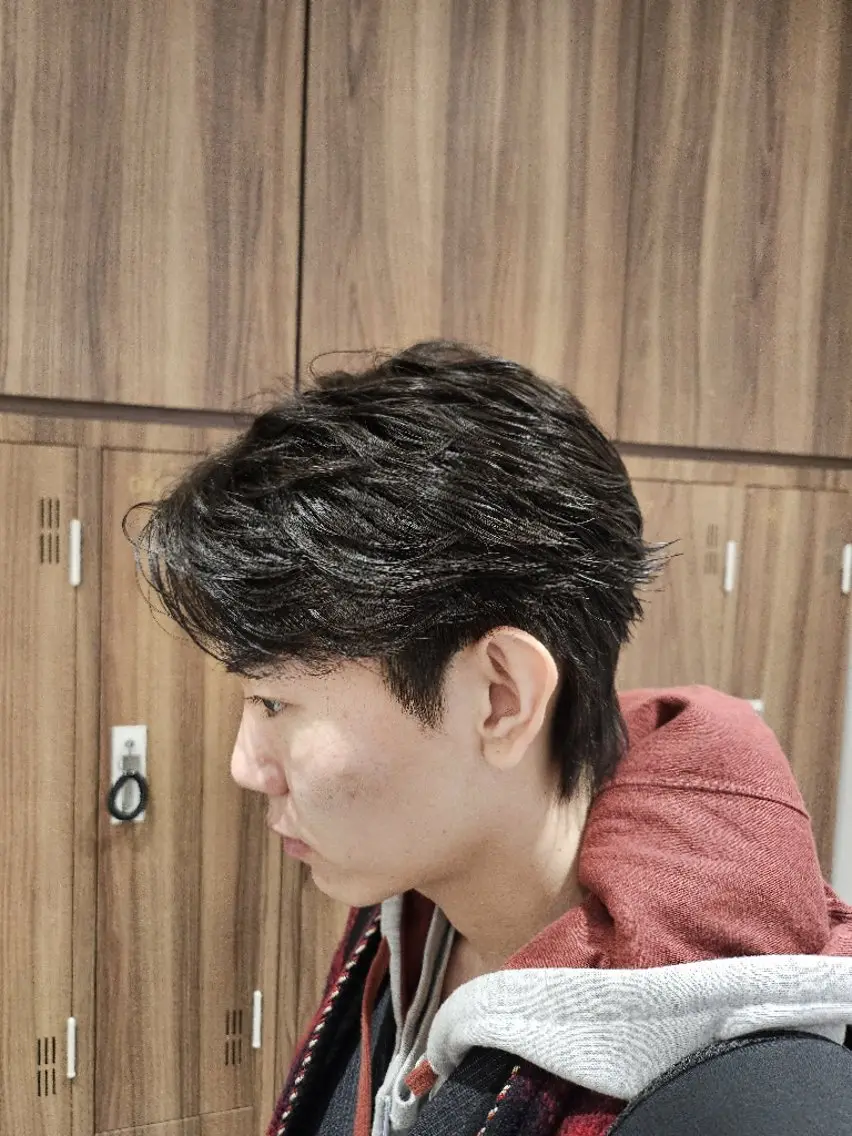 メンズ パーマ ショート カット パーマ トリートメント パーマ/縮毛矯正/ 韓国ヘア/副店長和田のヘアスタイル