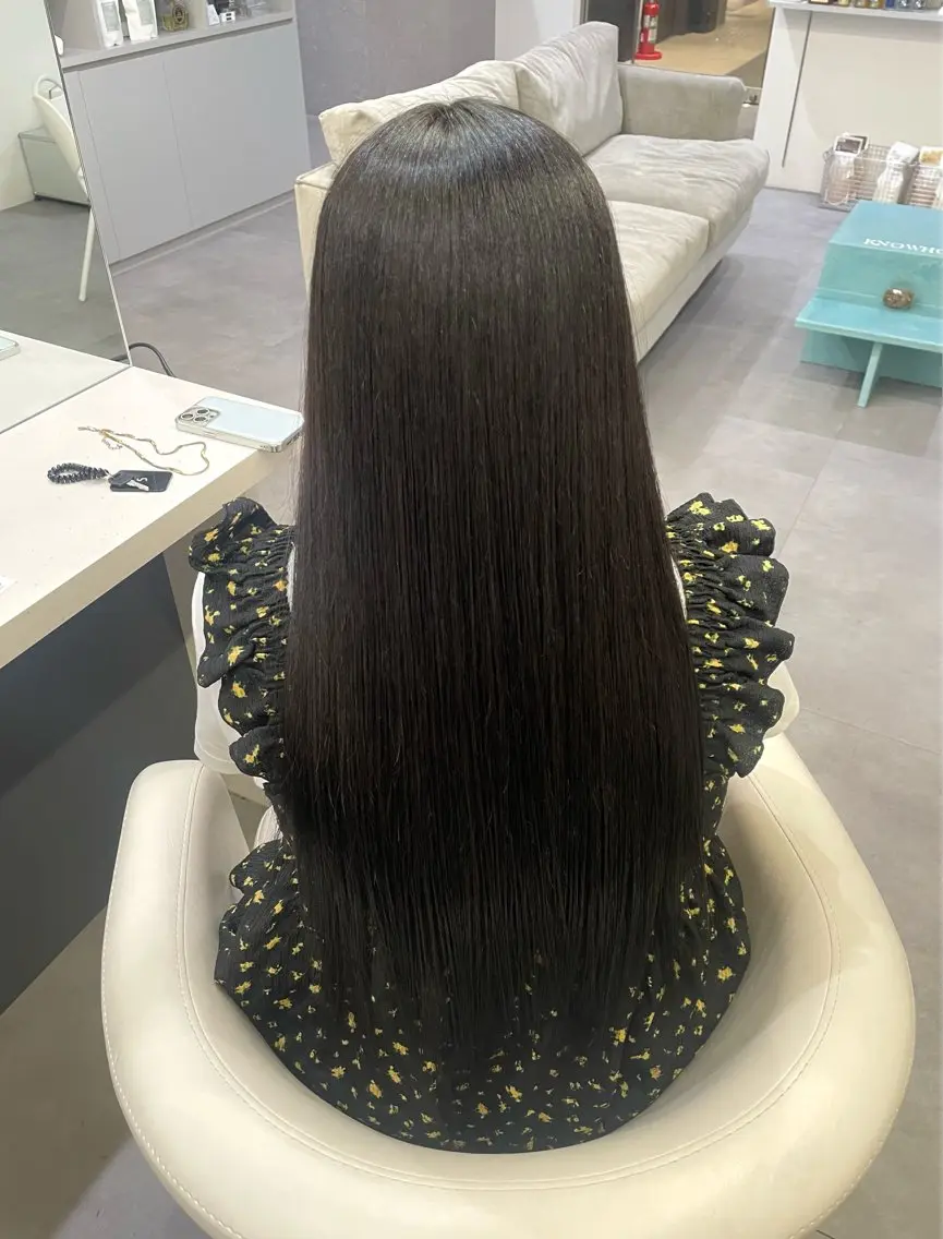 カラー 黒髪 カラーモデル募集/ 森本明花のヘアスタイル