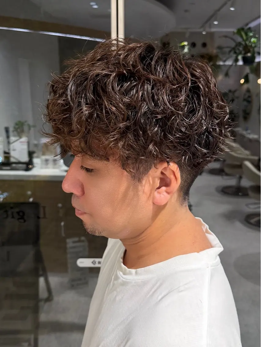 パーマ メンズ カット パーマ ヘアセット 🔥メンズパーマ🔥 鈴木 翔斗のヘアスタイル