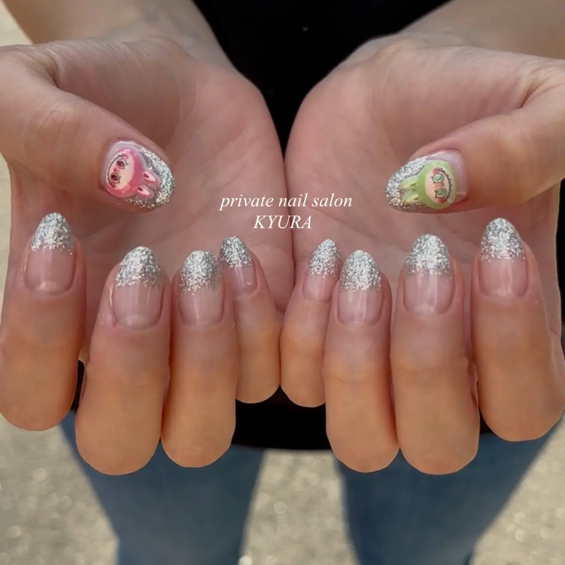 ネイル ラメ(グリッター) ラメグラデーション 大東市ネイルサロン 【KYURA】きゅらのネイルデザイン