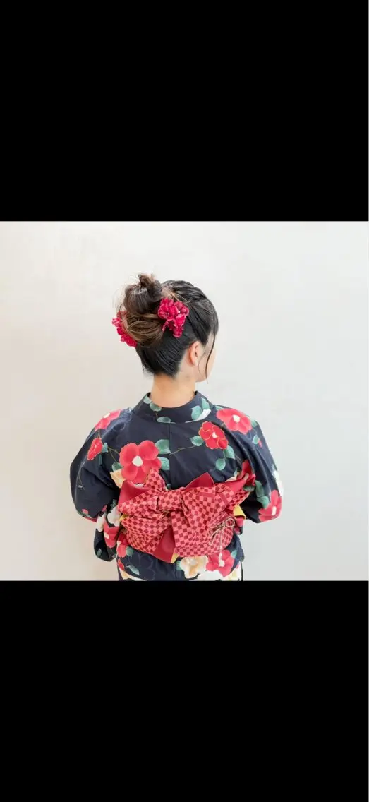 浴衣着付け+ヘアセットの写真