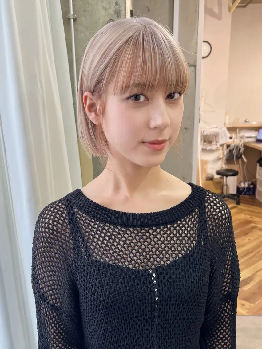ミディアム カラー ヘアアレンジ ミディアムパーマ ブリーチ ケアブリーチ ダブルカラー ハイライトカラー ヘアカラー トリートメント lani ブリーチ /ダブルカラーのヘアスタイル