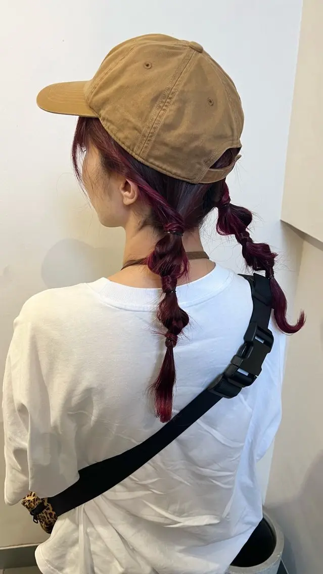 ロング カラー ヘアアレンジ インナーカラー ヘアセット 🎀tokute ナオ🧸のヘアスタイル