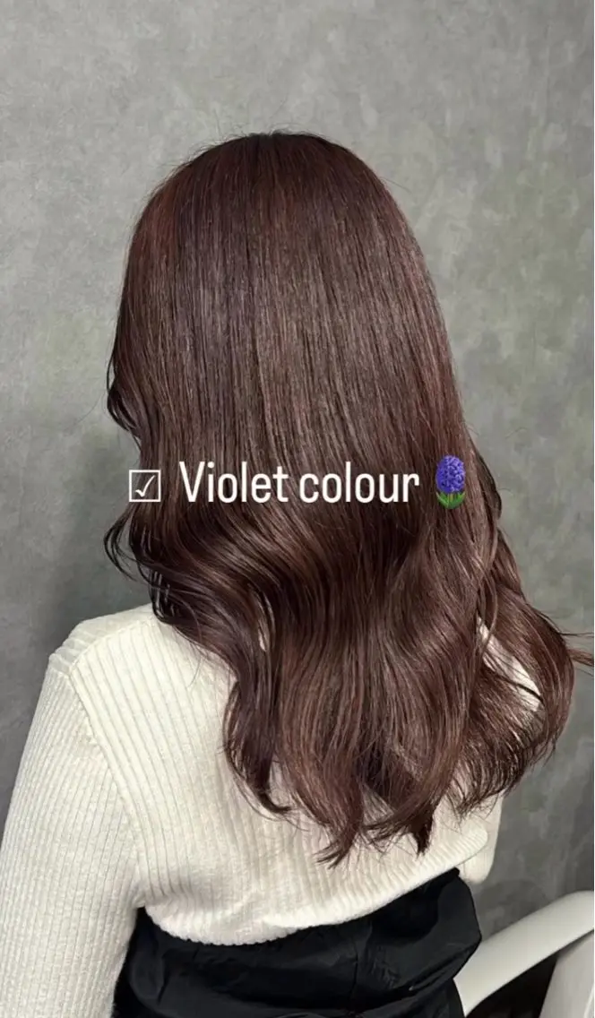 ロング カラー バイオレットカラー chouette/ 根本優希のヘアスタイル