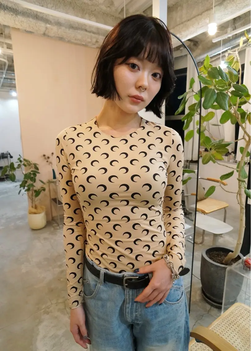 ショート カラー ボブレイヤー ボブ 韓国風ヘア レイヤーカット カット ヘアカラー 林　蓮/レイヤー/ 透明感カラーのヘアスタイル