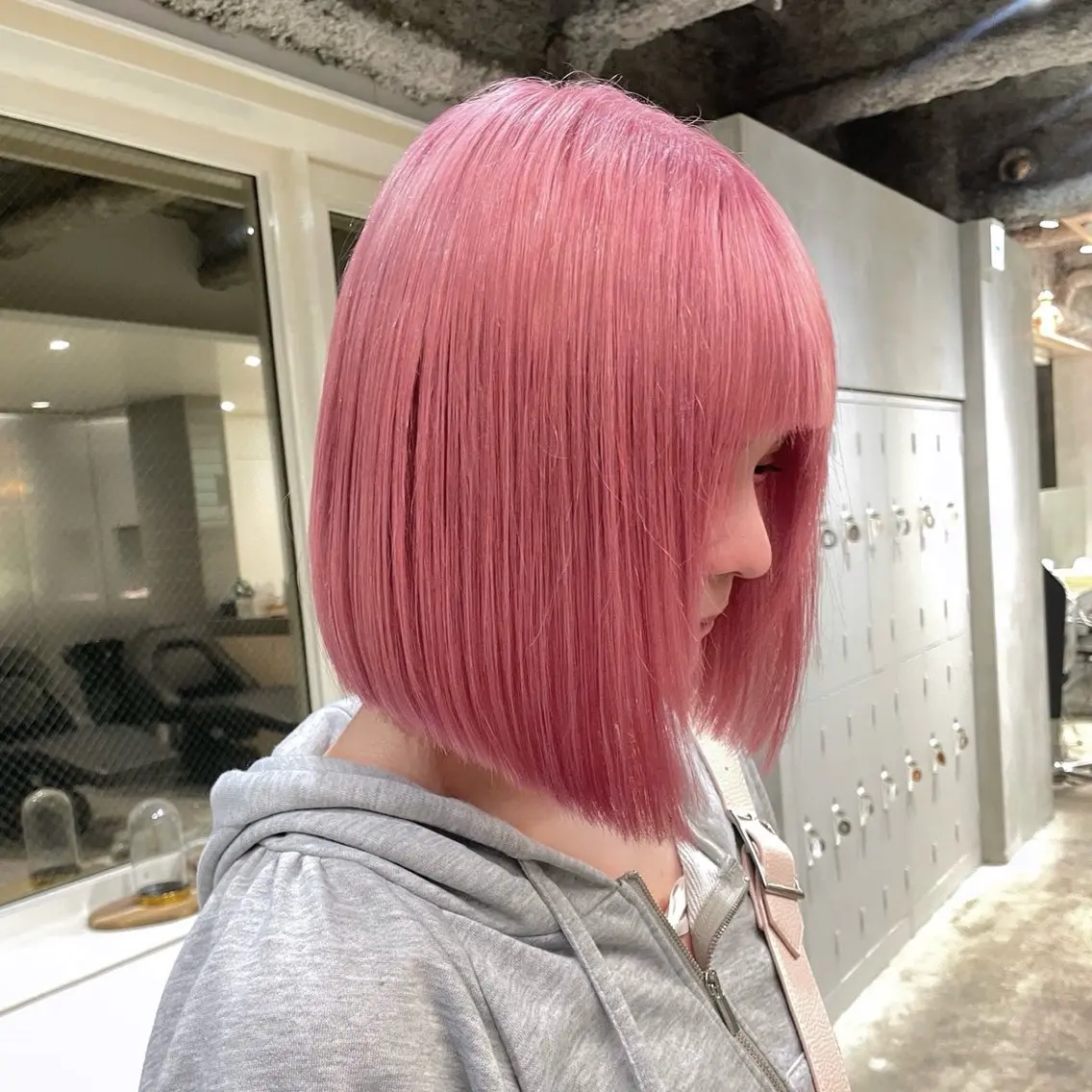 ショート カラー ブリーチ ピンクカラー ボブ ヘアカラー 🎀プルエクステ みまひかる🎀のヘアスタイル