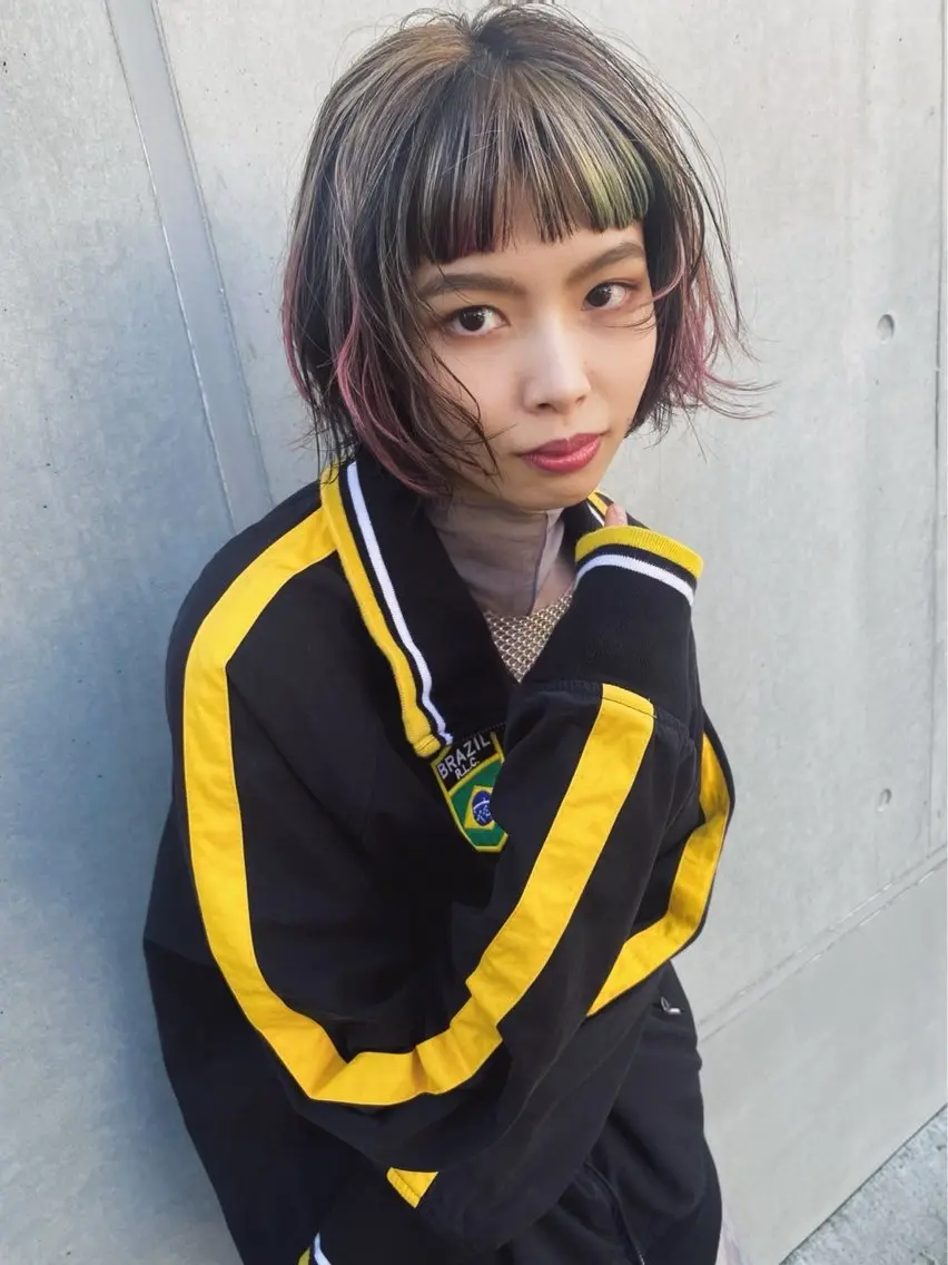 カラー デザインカラー ボブ・カラー 琴音のヘアスタイル