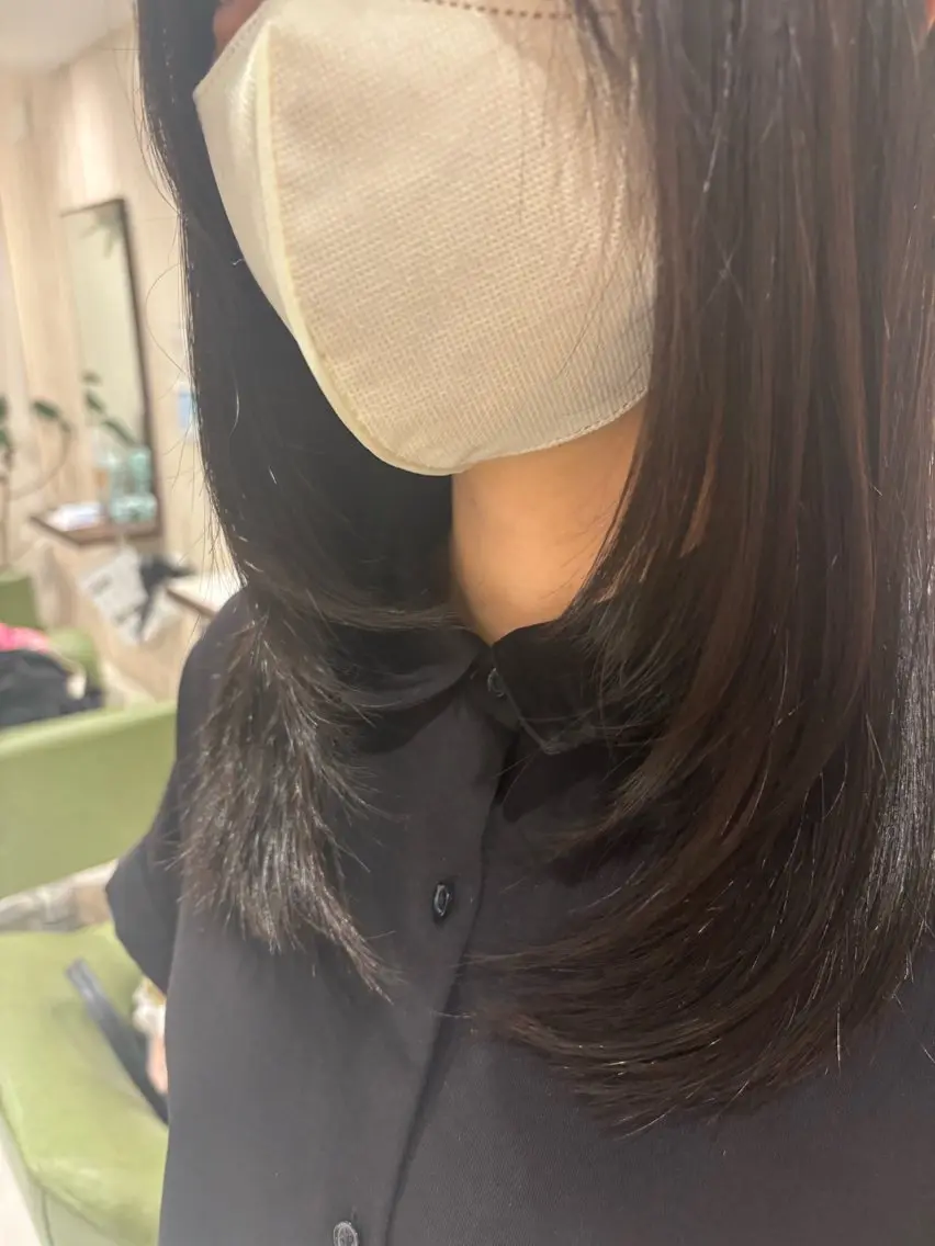 セミロング 顔まわりレイヤー 顔周りカット レイヤーカット 🌷 おとはのヘアスタイル