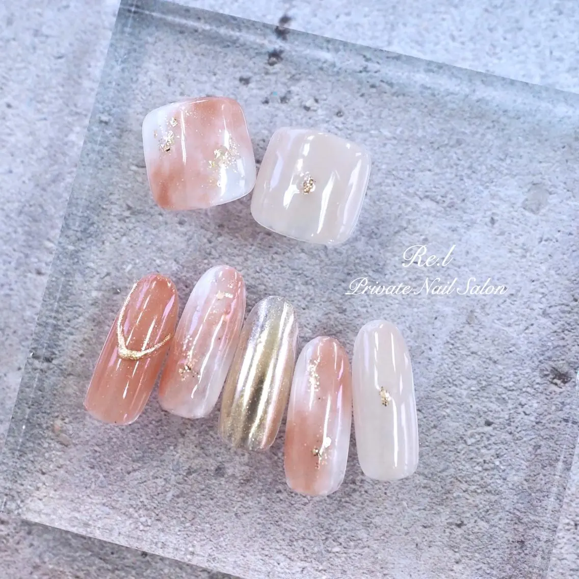ネイル ニュアンスネイル モチの良さ◉ フィルインネイル♡のネイルデザイン