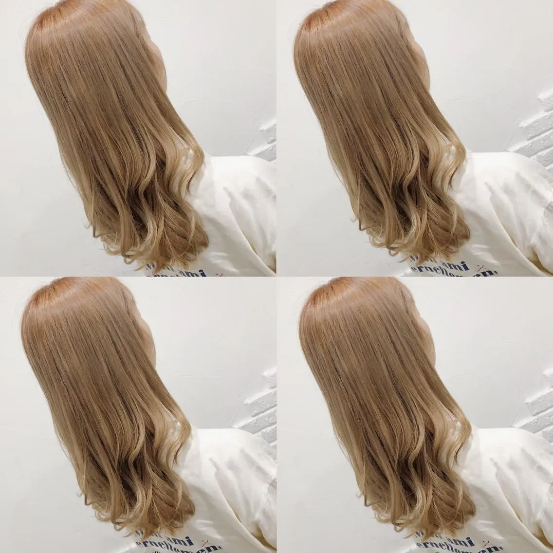 ロング カラー ヘアアレンジ メンズ キッズ ヘアカラー トリートメント 💟Chloe原宿店 🩶ハイトーンのヘアスタイル