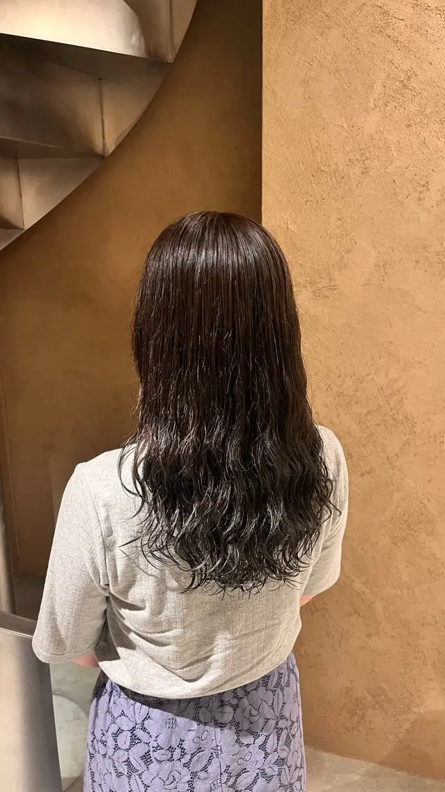 セミロング カラー セミロングパーマ ブラウンカラー グレージュ meirin /  ボブカットのヘアスタイル