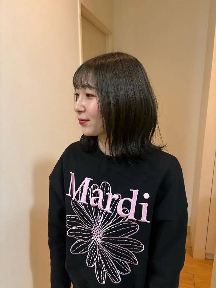 ミディアム カラー 透明感カラー グレージュ オリーブグレージュ オリーブグレー モトキ カラー/ヘッドスパのヘアスタイル